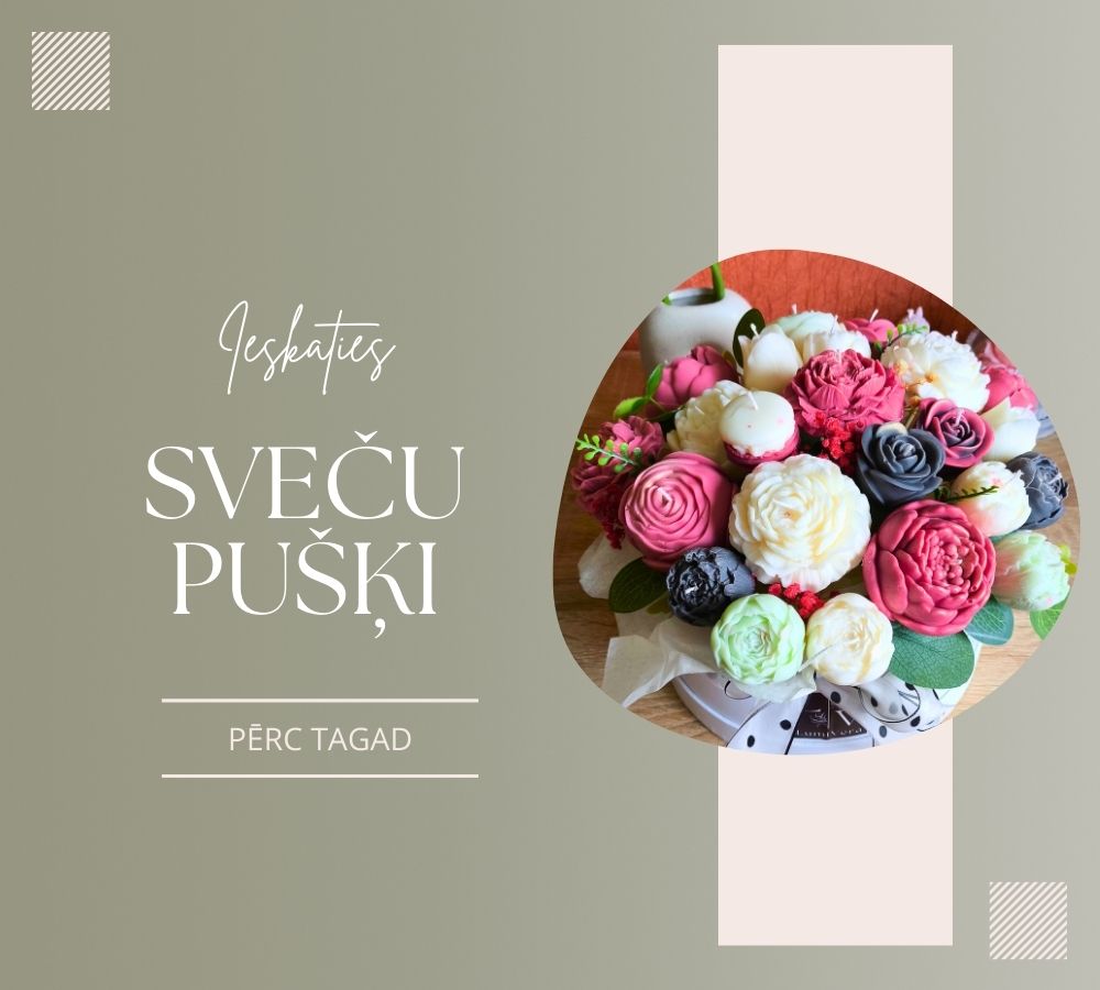 Sveču pušķi – oriģināla dāvana un mājas dekors