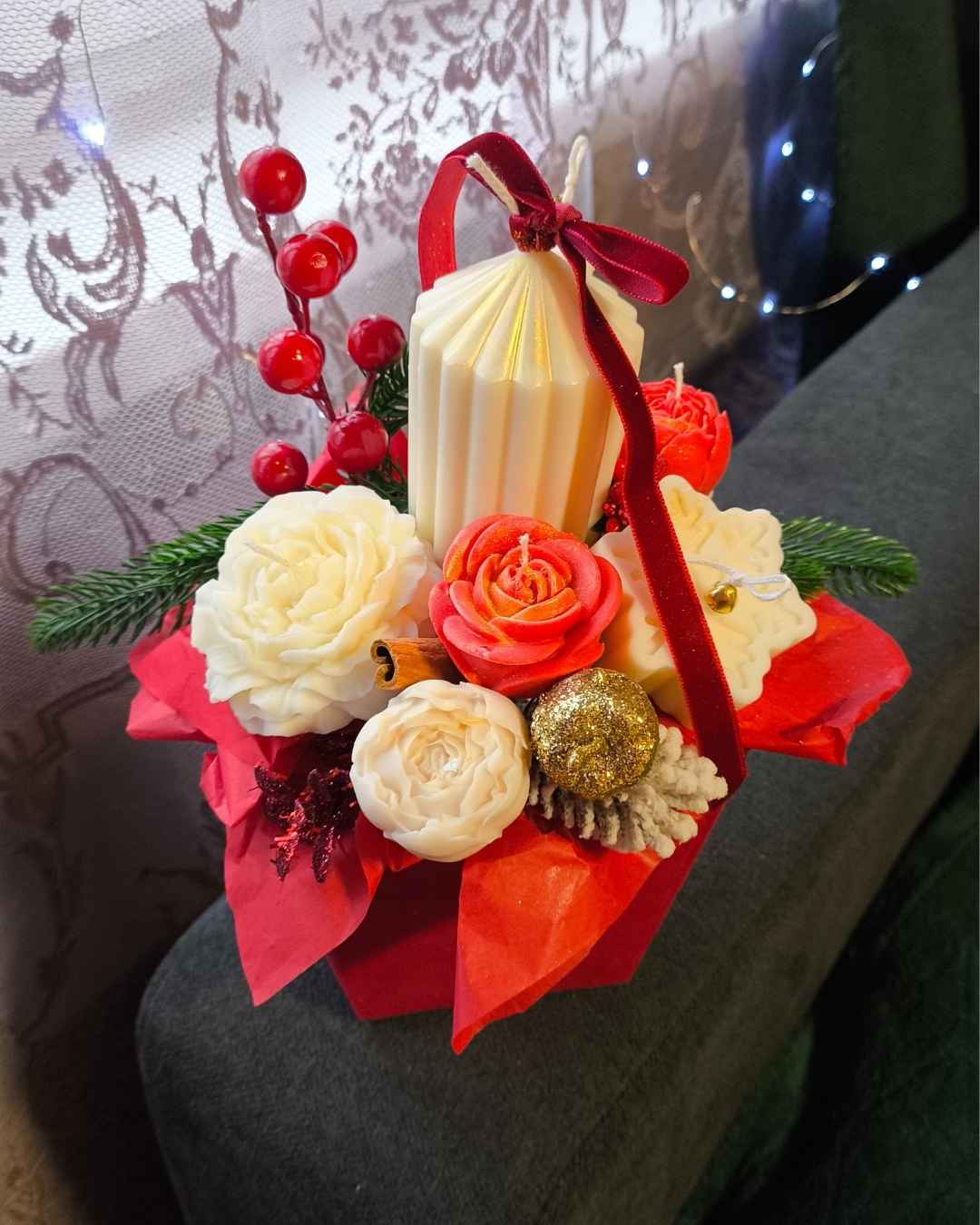 Sveču pušķis - Winter Welvet